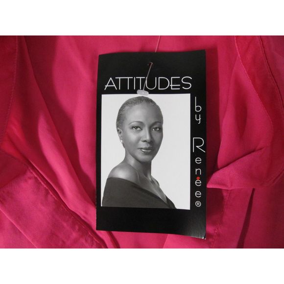 Attitudes by Renee Tunic 8 Lipstick Pink Collar 3\4 Sleeves Polyester (B16) - Picture 7 of 10